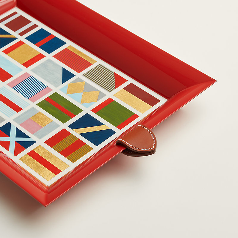 Atrium Hippique Graphique letter tray, very small model - Red
